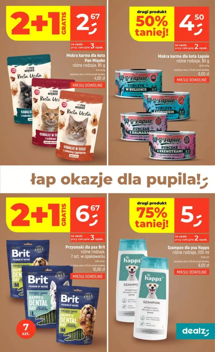 Gazetka promocyjna Dealz - NOWA GAZETKA - ważna 22.10 do 28.10.2026 - strona 39 - produkty: Brit, Mokra karma, Przysmaki, Szampon