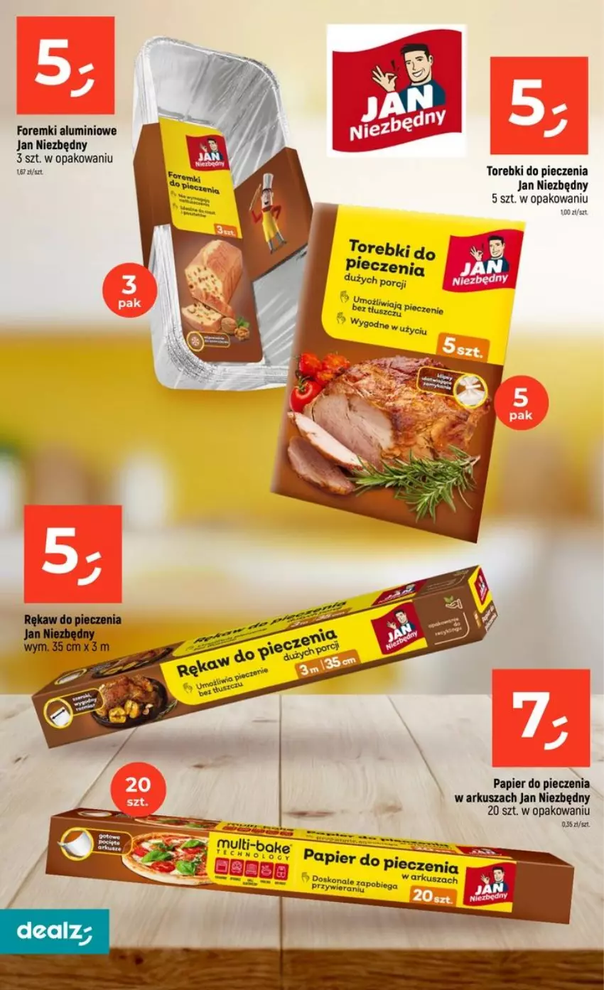 Gazetka promocyjna Dealz - NOWA GAZETKA - ważna 22.10 do 28.10.2026 - strona 40 - produkty: Foremki, Jan Niezbędny, Papier, Papier do pieczenia, Piec, Torebki do pieczenia