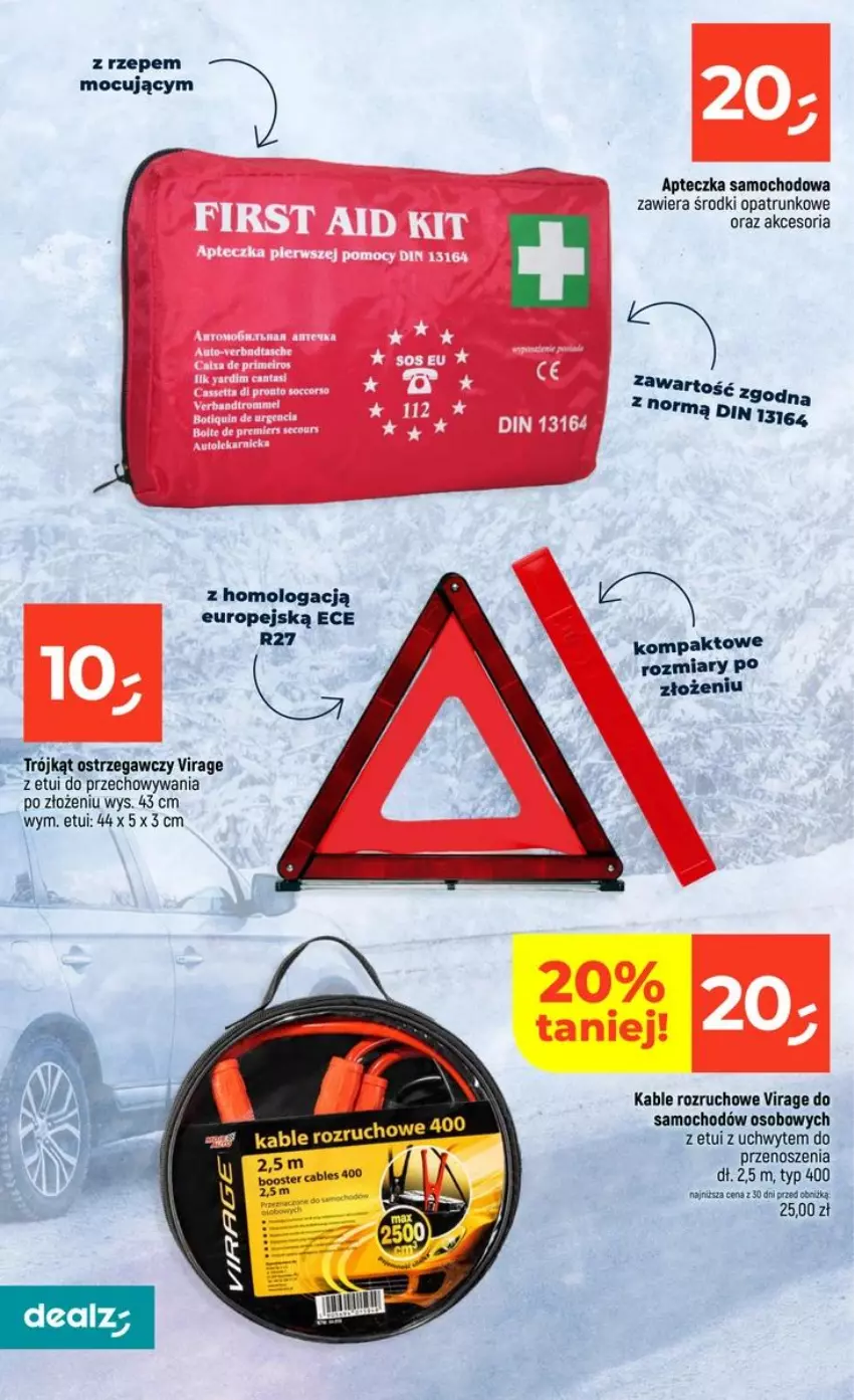 Gazetka promocyjna Dealz - NOWA GAZETKA - ważna 22.10 do 28.10.2026 - strona 54 - produkty: Apteczka samochodowa, Booster, Trójkąt ostrzegawczy