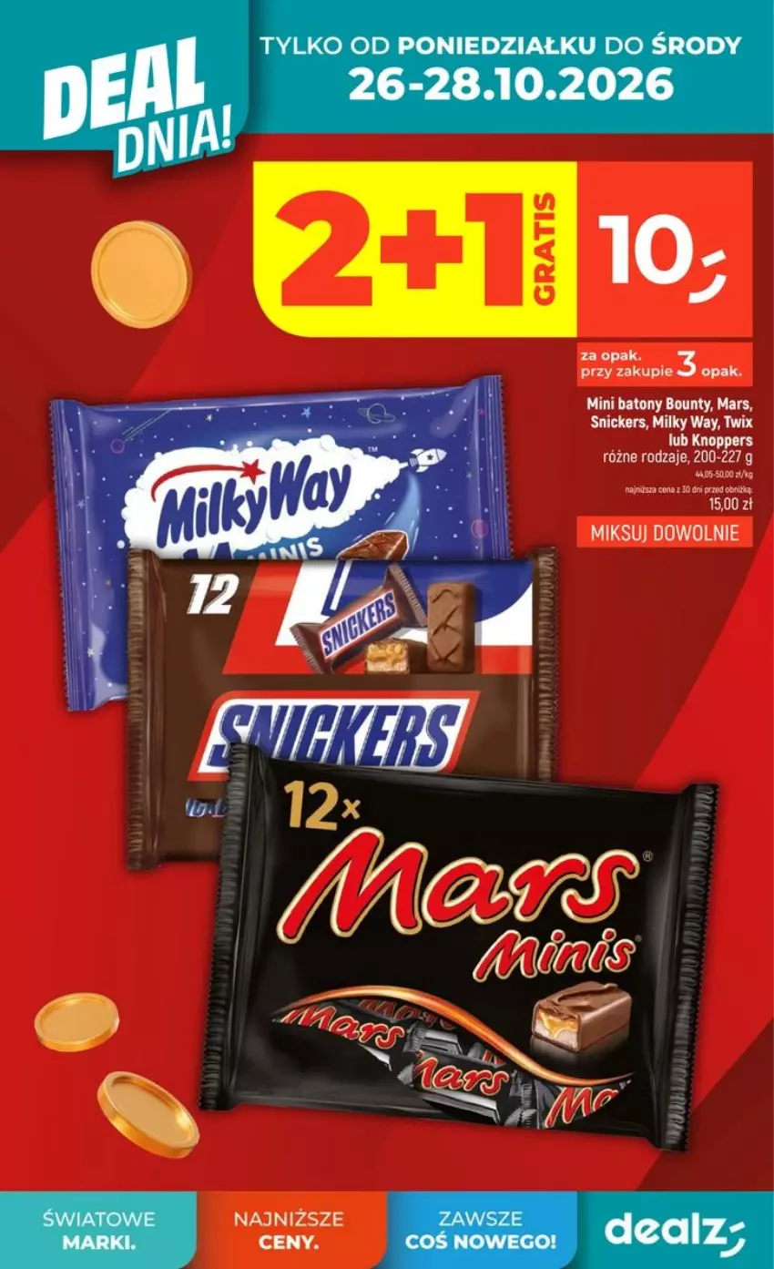 Gazetka promocyjna Dealz - NOWA GAZETKA - ważna 22.10 do 28.10.2026 - strona 6 - produkty: Baton, Bounty, Gra, Mars, Milky Way, Snickers, Twix