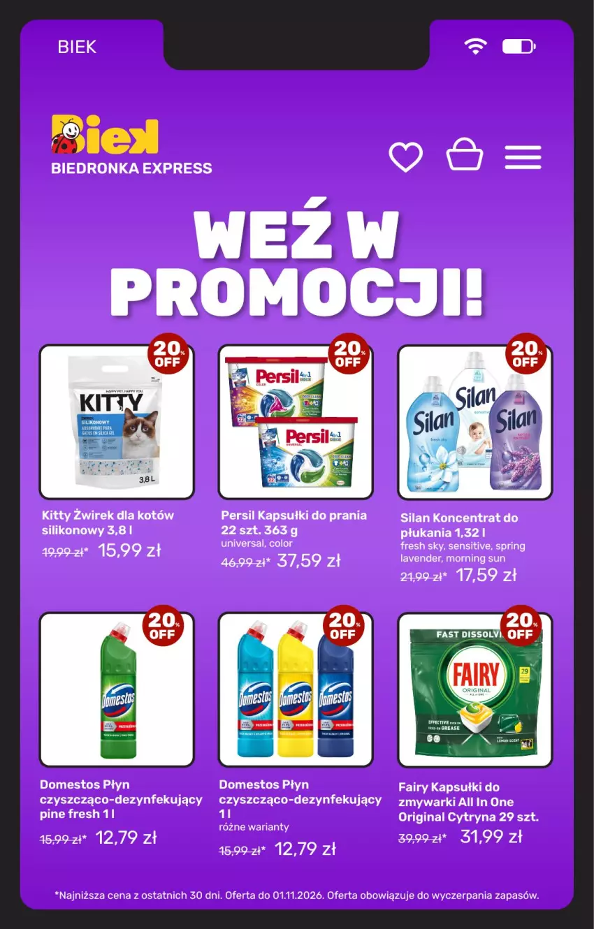 Gazetka promocyjna Biedronka - BIEK - ważna 30.10 do 06.11.2026 - strona 13 - produkty: Domestos, Fa, Fairy, Kapsułki do prania, Persil, Silan, Zmywarki