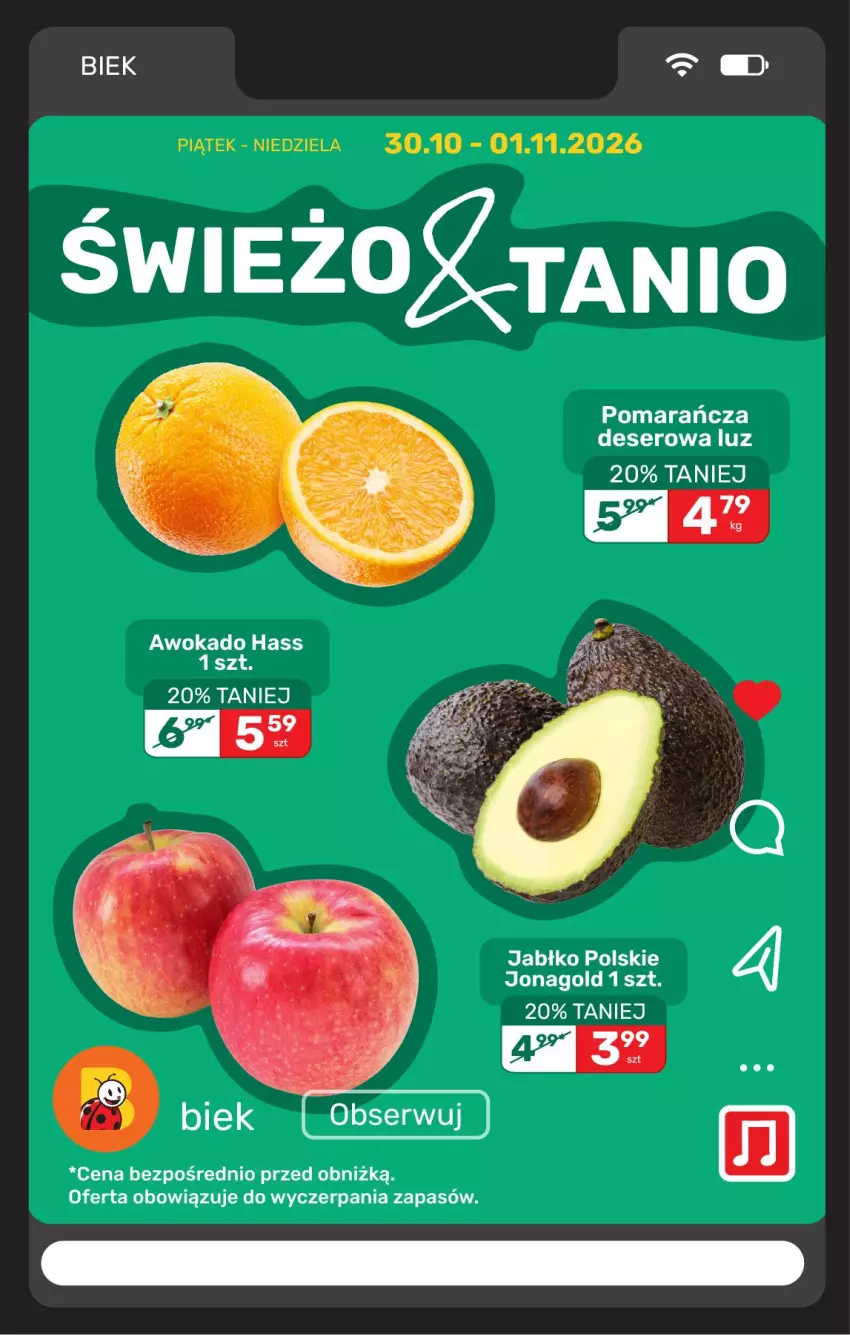 Gazetka promocyjna Biedronka - BIEK - ważna 30.10 do 06.11.2026 - strona 18 - produkty: Deser, Jonagold, Ser