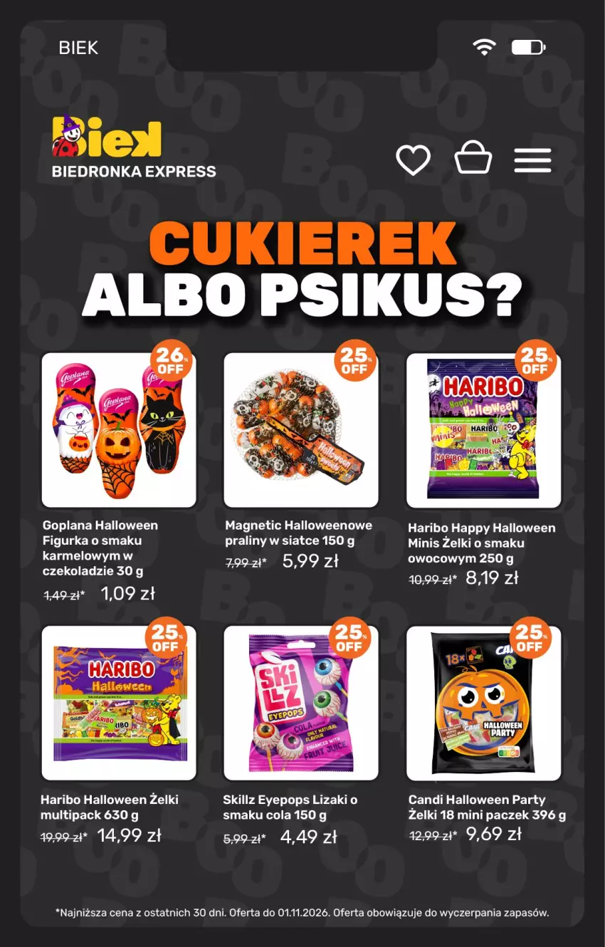 Gazetka promocyjna Biedronka - BIEK - ważna 30.10 do 06.11.2026 - strona 9 - produkty: Haribo, Lizaki, Praliny