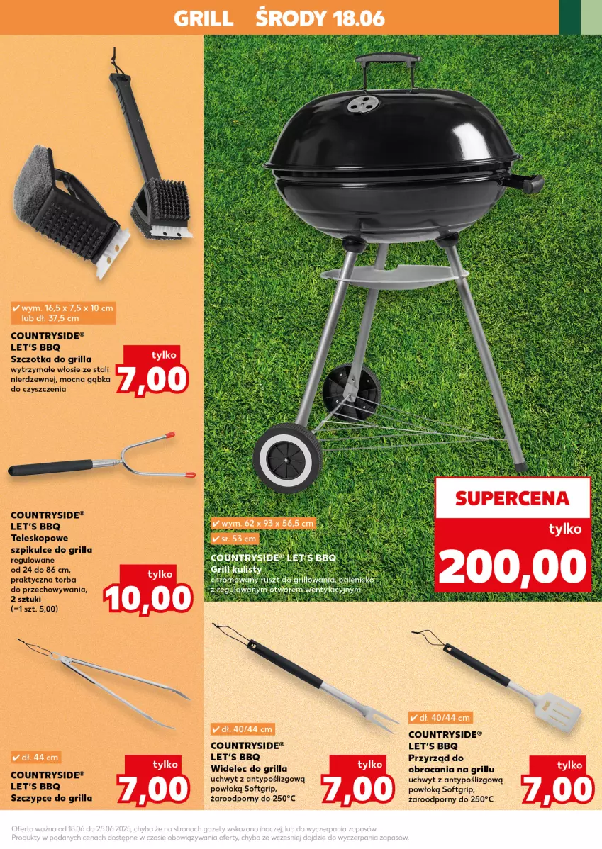 Gazetka promocyjna Kaufland - Kaufland - ważna 18.06 do 25.06.2025 - strona 15 - produkty: Grill, Por, Szczotka, Szczypce, Teleskop, Torba, Widelec