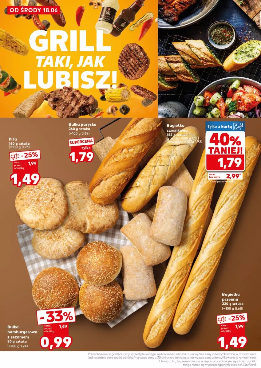 Gazetka promocyjna Kaufland - Kaufland - ważna 18.06 do 25.06.2025 - strona 6 - produkty: Bagietka, Bagietka pszenna, Bułka, Burger, Hamburger, Sezam