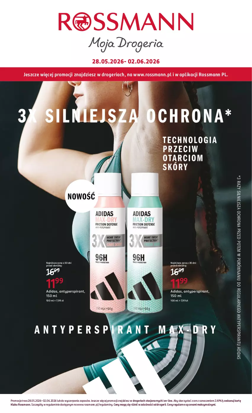 Gazetka promocyjna Rossmann - Gazetka promocyjna Rossmanna - ważna 27.05 do 02.06.2026 - strona 1 - produkty: Adidas, Antyperspirant
