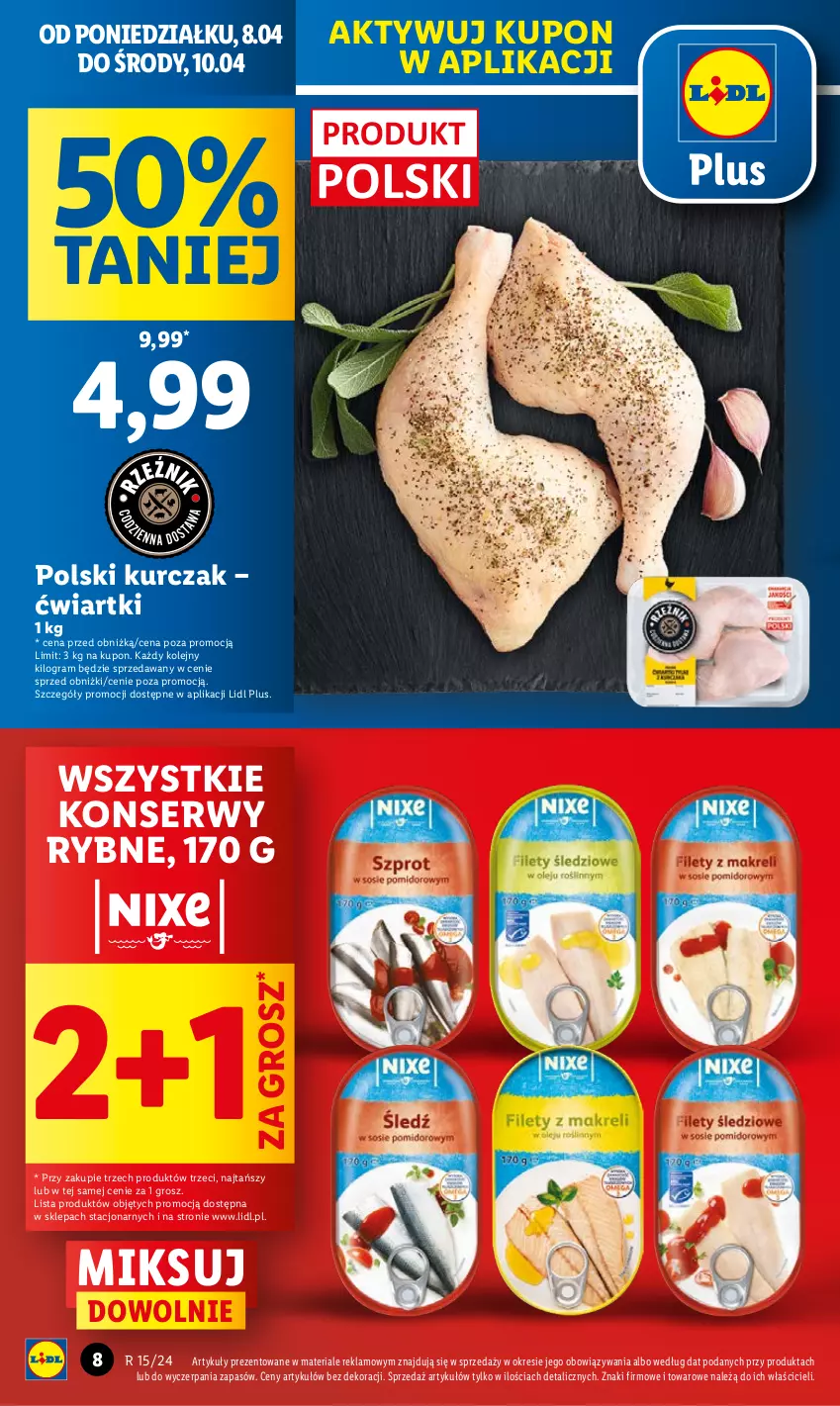 Gazetka promocyjna Lidl - GAZETKA - ważna 08.04 do 10.04.2024 - strona 8 - produkty: Gra, Kurczak, Olej, Ser