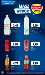 Gazetka promocyjna Lidl - GAZETKA - Gazetka - ważna od 10.04 do 10.04.2024 - strona 48 - produkty: Mus, Ice tea, Coca-Cola, Lipton, Muszynianka, Woda mineralna, Woda, Herbata, Magnez
