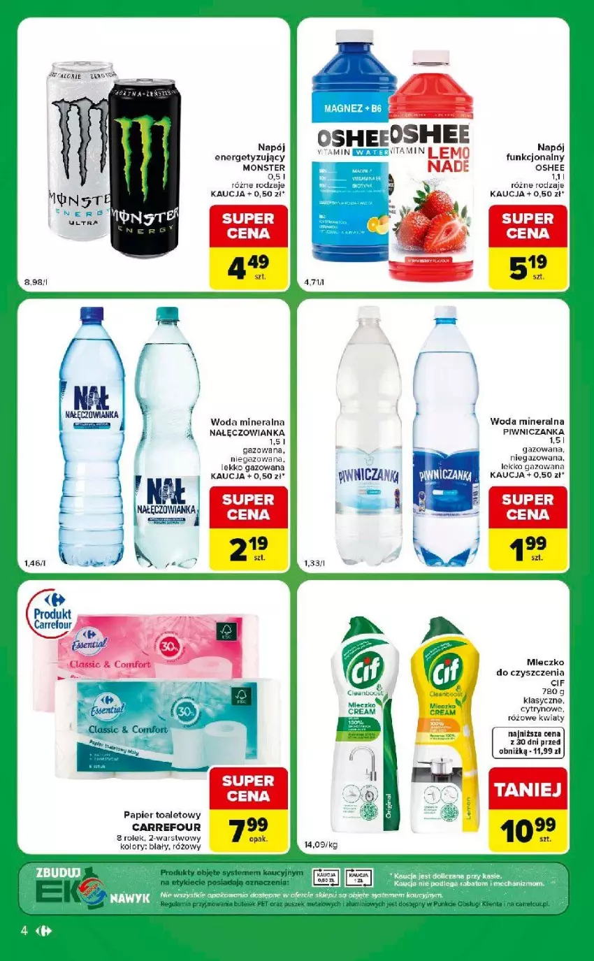 Gazetka promocyjna Carrefour - Gazetka Express w SUMIE ekspresowe zakupy - ważna 28.07 do 03.08.2026 - strona 4 - produkty: Cif, Kasia, Koc, LG, Magnez, Miecz, Mleczko, Nałęczowianka, Napój, Oshee, Papier, Papier toaletowy, Woda, Woda mineralna