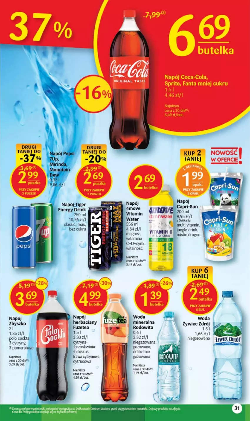 Gazetka promocyjna Delikatesy Centrum - Gazetka DC16 - ważna 27.04 do 03.05.2023 - strona 31 - produkty: Cynk, Fa, Hibiskus, Napój, Rum, Woda