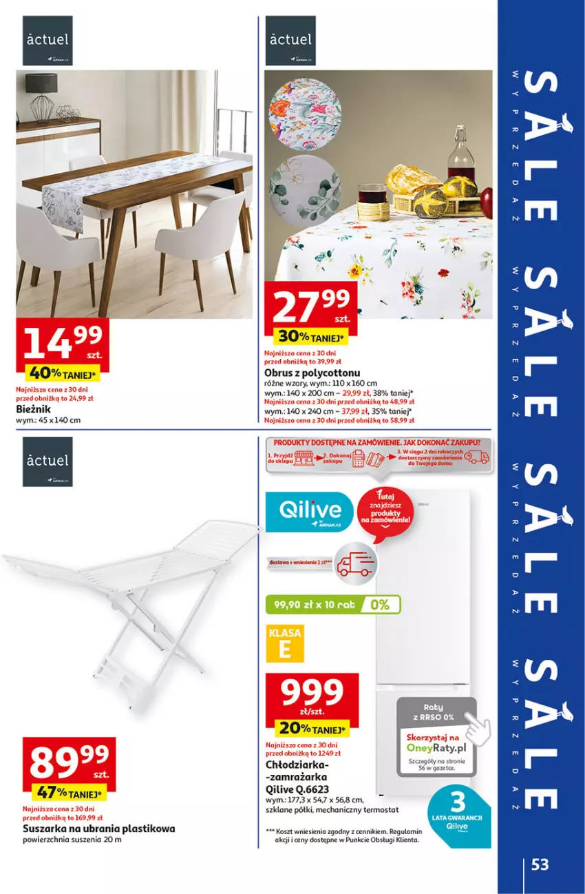 Gazetka promocyjna Auchan - Gazetka CENY W DÓŁ Hipermarket Auchan - ważna 04.07 do 10.07.2024 - strona 61 - produkty: Bieżnik, Chłodziarka, Kosz, Obrus, Suszarka, Termos, Ubrania, Zamrażarka