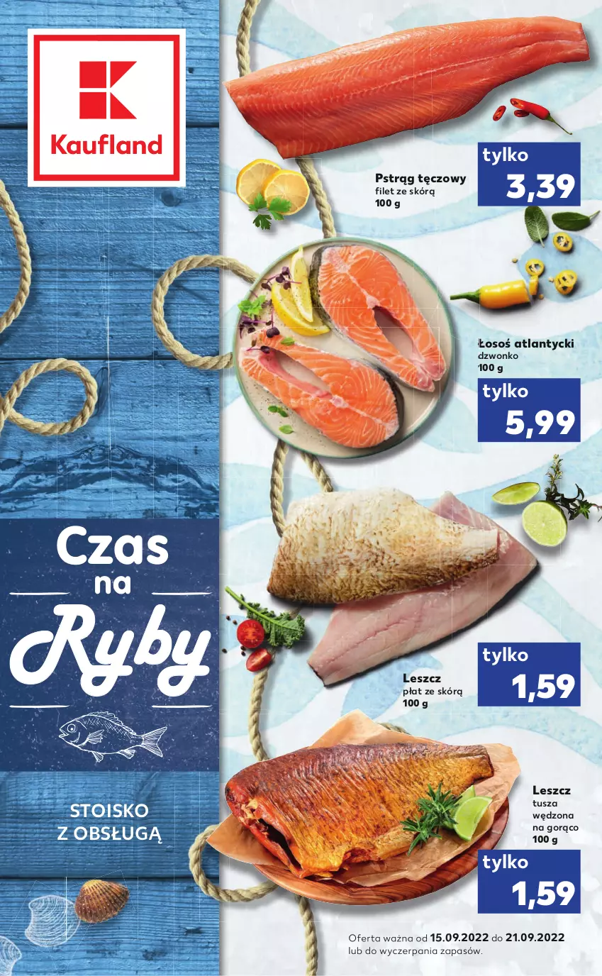 Gazetka promocyjna Kaufland - RYBY - ważna 15.09 do 21.09.2022 - strona 1 - produkty: Pstrąg, Pstrąg tęczowy, Tusz