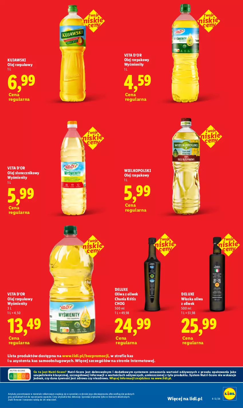 Gazetka promocyjna Lidl - Rewolucja cenowa! - ważna 08.07 do 31.08.2026 - strona 25 - produkty: Kujawski, Olej, Olej rzepakowy, Olej słonecznikowy, Oliwa, Oliwa z oliwek