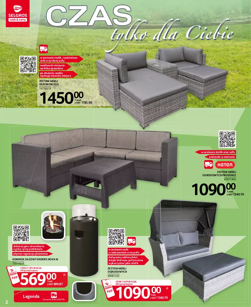 Gazetka promocyjna Selgros - Katalog Ogród - ważna 27.05 do 09.06.2021 - strona 2 - produkty: Fa, Gra, Kominek, LANA, Meble, Puf, Sofa, Stolik