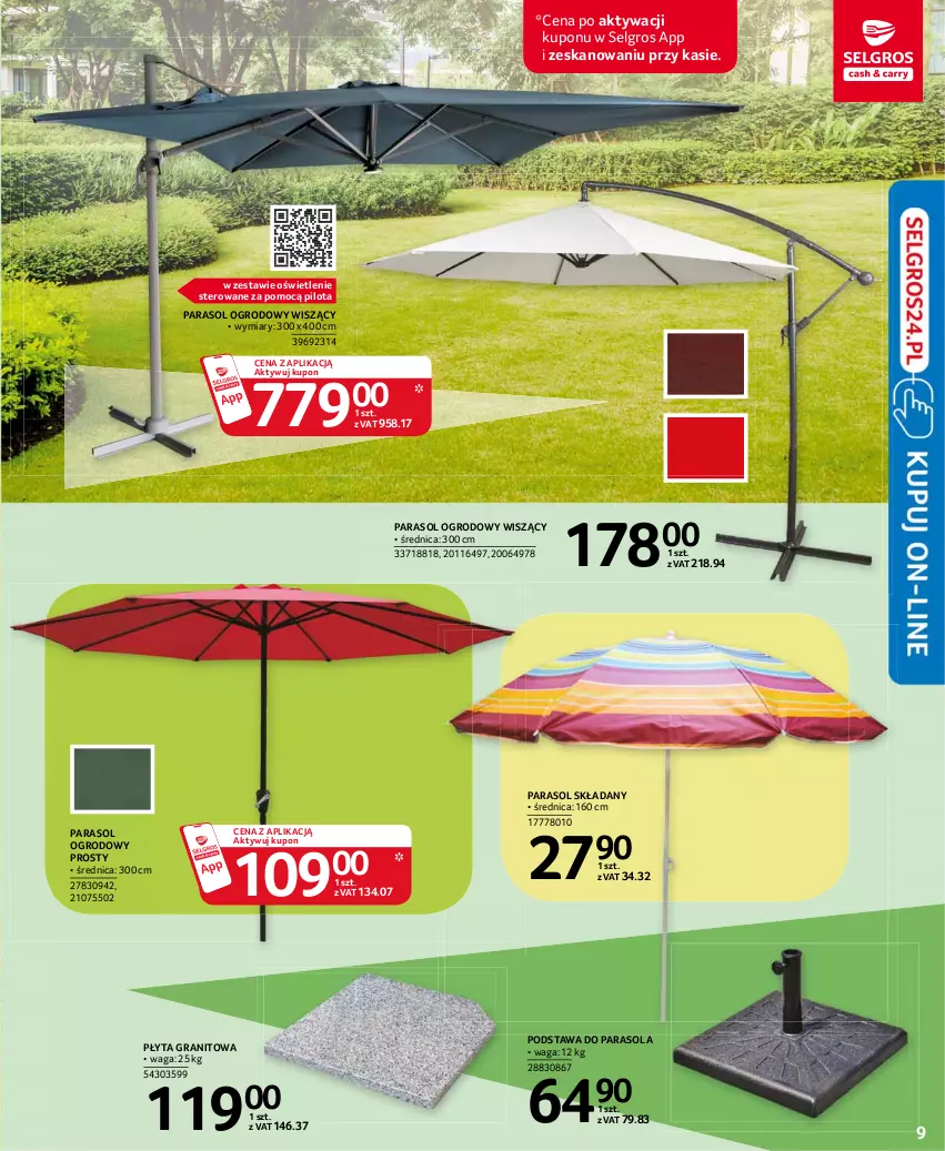 Gazetka promocyjna Selgros - Katalog Ogród - ważna 27.05 do 09.06.2021 - strona 9 - produkty: Gra, LG, Parasol, Płyta, Waga