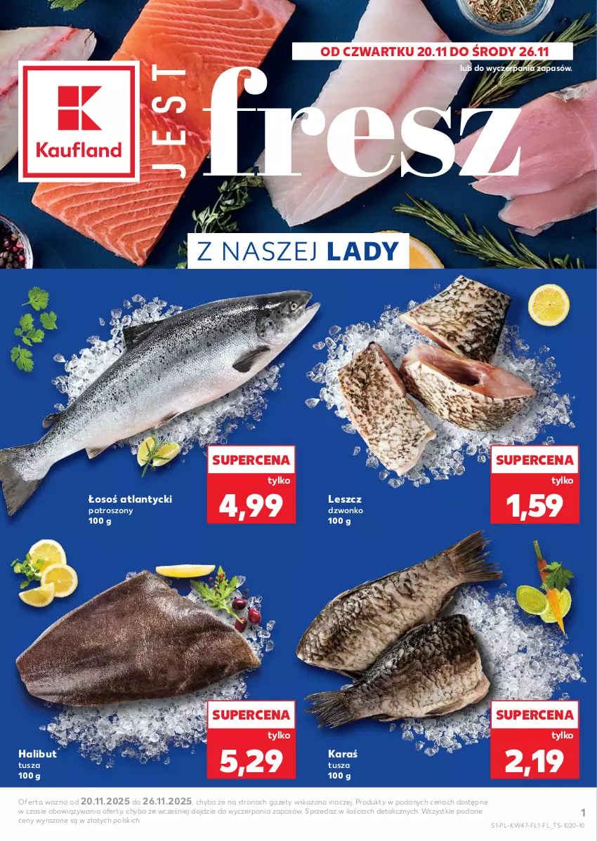 Gazetka promocyjna Kaufland - Kaufland - ważna 20.11 do 26.11.2025 - strona 1 - produkty: Halibut, Tusz