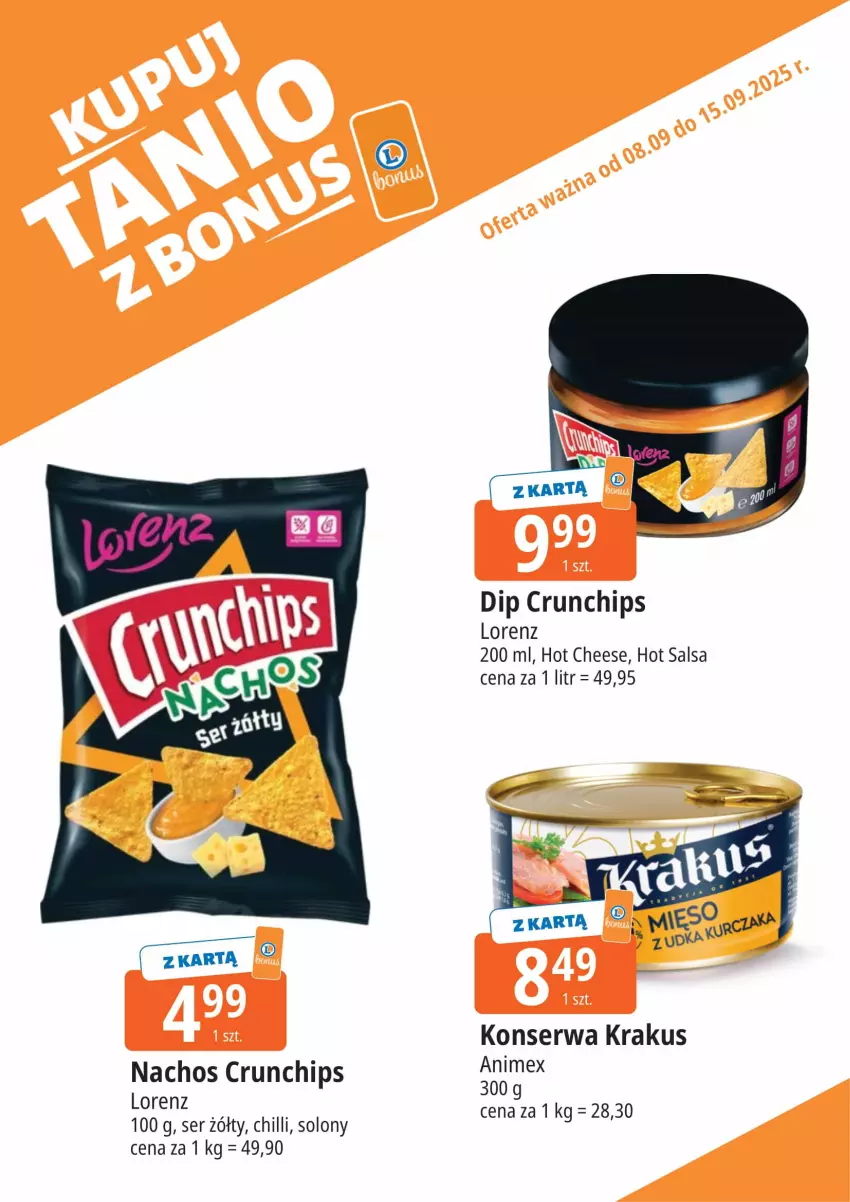 Gazetka promocyjna E Leclerc - ważna 08.09 do 19.09.2025 - strona 6 - produkty: Crunchips, Krakus, Lorenz, Ser