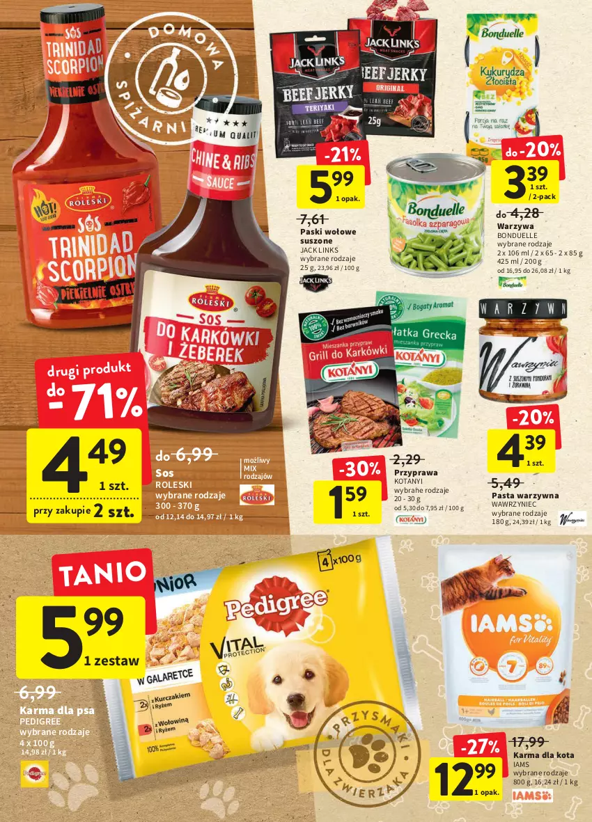 Gazetka promocyjna Intermarche - ważna 12.05 do 18.05.2022 - strona 30 - produkty: Bonduelle, Iams, Pasta warzywna, Pedigree, Sos, Warzywa