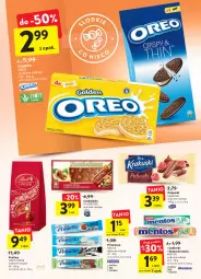 Gazetka promocyjna Intermarche - Gazetka - ważna od 18.05 do 18.05.2022 - strona 26 - produkty: Ciastka, Princessa, Krakus, Ser, Cukier, Praliny, Lindor, Czekolada, Mentos, Guma do żucia, Cukierki, Oreo, Krakuski, Lindt