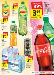 Gazetka promocyjna Intermarche - Gazetka - ważna od 18.05 do 18.05.2022 - strona 31 - produkty: Mus, Ice tea, Coca-Cola, Lipton, Tymbark, Fanta, Woda mineralna, Kubuś, Napój niegazowany, Woda, Sprite, Napój, Cisowianka, Fa