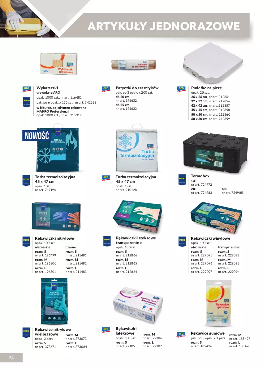 Gazetka promocyjna Makro - [Oferta specjalna] Katalog produktowy Marki MAKRO - ważna 01.06.2021 do 28.02.2022 - strona 94 - produkty: Pudełko, Rękawice, Torba, Tran