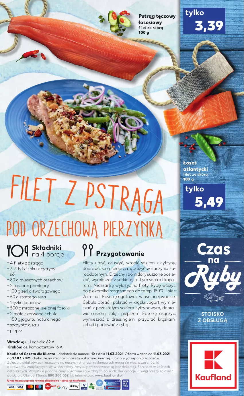 Gazetka promocyjna Kaufland - RYBY - ważna 11.03 do 17.03.2021 - strona 2 - produkty: Cytryny, Dres, Fa, Filet z pstrąga, Jogurt, Piec, Piekarnik, Pieprz, Pomidory, Por, Pstrąg, Pstrąg tęczowy, Ser, Sok, Sól, Sos, Suszone pomidory, Wagi