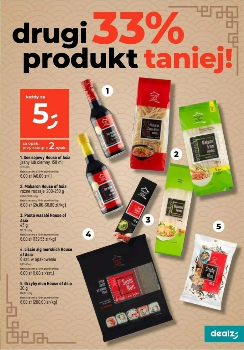 Gazetka promocyjna Dealz - ważna 29.05 do 05.06.2024 - strona 18 - produkty: Grzyby, Grzyby mun, House of Asia, LG, Makaron, Pasta wasabi, Sos, Sos sojowy, Wasa