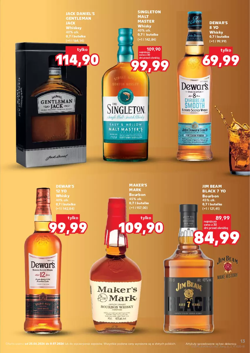Gazetka promocyjna Kaufland - Barek Kauflandu - ważna 25.06 do 08.07.2026 - strona 13 - produkty: Bourbon, Jim Beam, Lack, Whiskey, Whisky