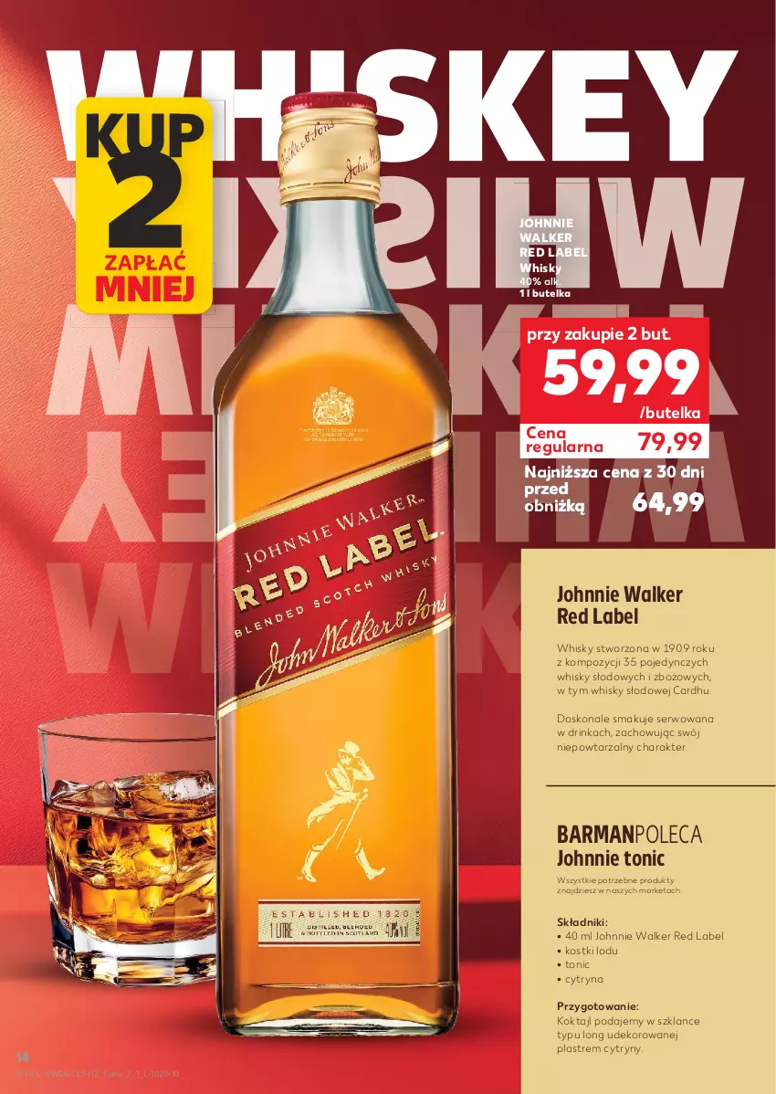 Gazetka promocyjna Kaufland - Barek Kauflandu - ważna 25.06 do 08.07.2026 - strona 14 - produkty: Cytryny, Inka, Johnnie Walker, Ser, Whiskey, Whisky