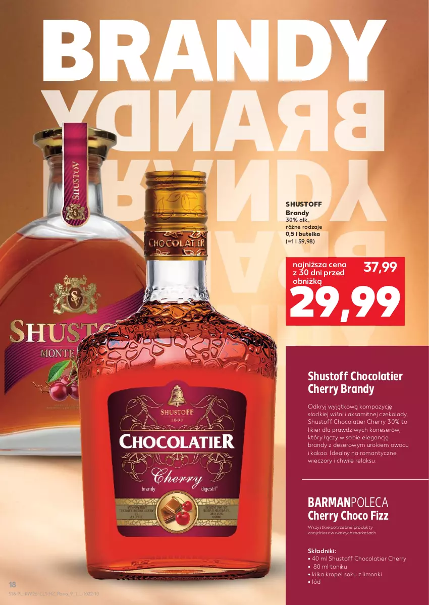 Gazetka promocyjna Kaufland - Barek Kauflandu - ważna 25.06 do 08.07.2026 - strona 18 - produkty: Aksam, Brandy, Deser, Kakao, Likier, Ser, Sok, Tonik