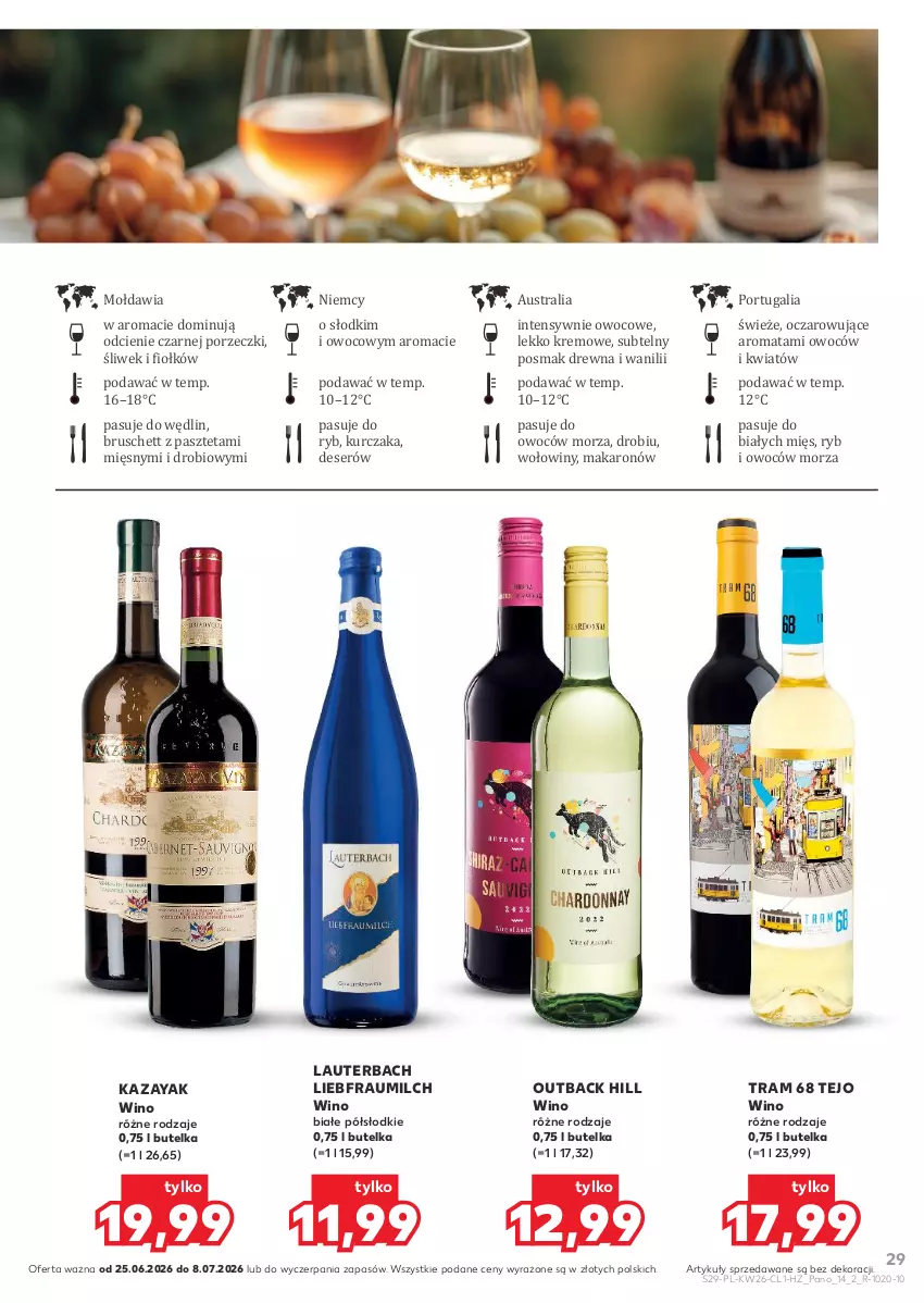 Gazetka promocyjna Kaufland - Barek Kauflandu - ważna 25.06 do 08.07.2026 - strona 29 - produkty: Deser, Kurczak, Makaron, Pasztet, Por, Ser, Wino, Wino białe