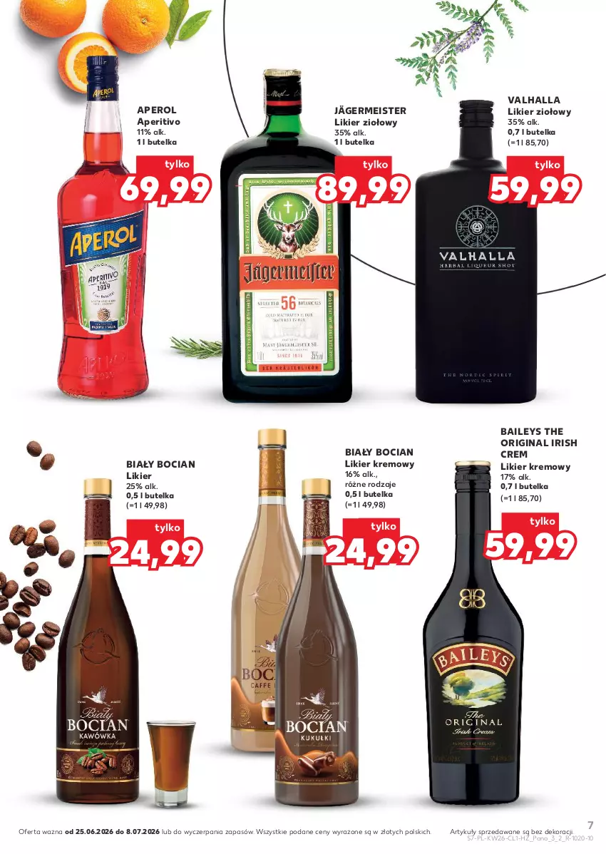 Gazetka promocyjna Kaufland - Barek Kauflandu - ważna 25.06 do 08.07.2026 - strona 7 - produkty: Aperol, Biały Bocian, Gin, Likier
