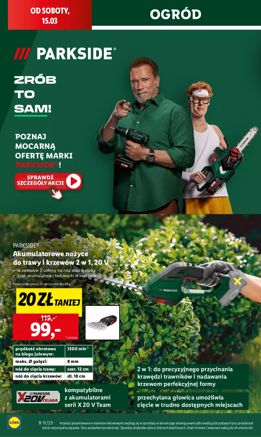 Gazetka promocyjna Lidl - GAZETKA - ważna 13.03 do 15.03.2025 - strona 18 - produkty: Akumulator, LANA, Noż, Nożyce, Ogród, Parkside, Ser, Walizka