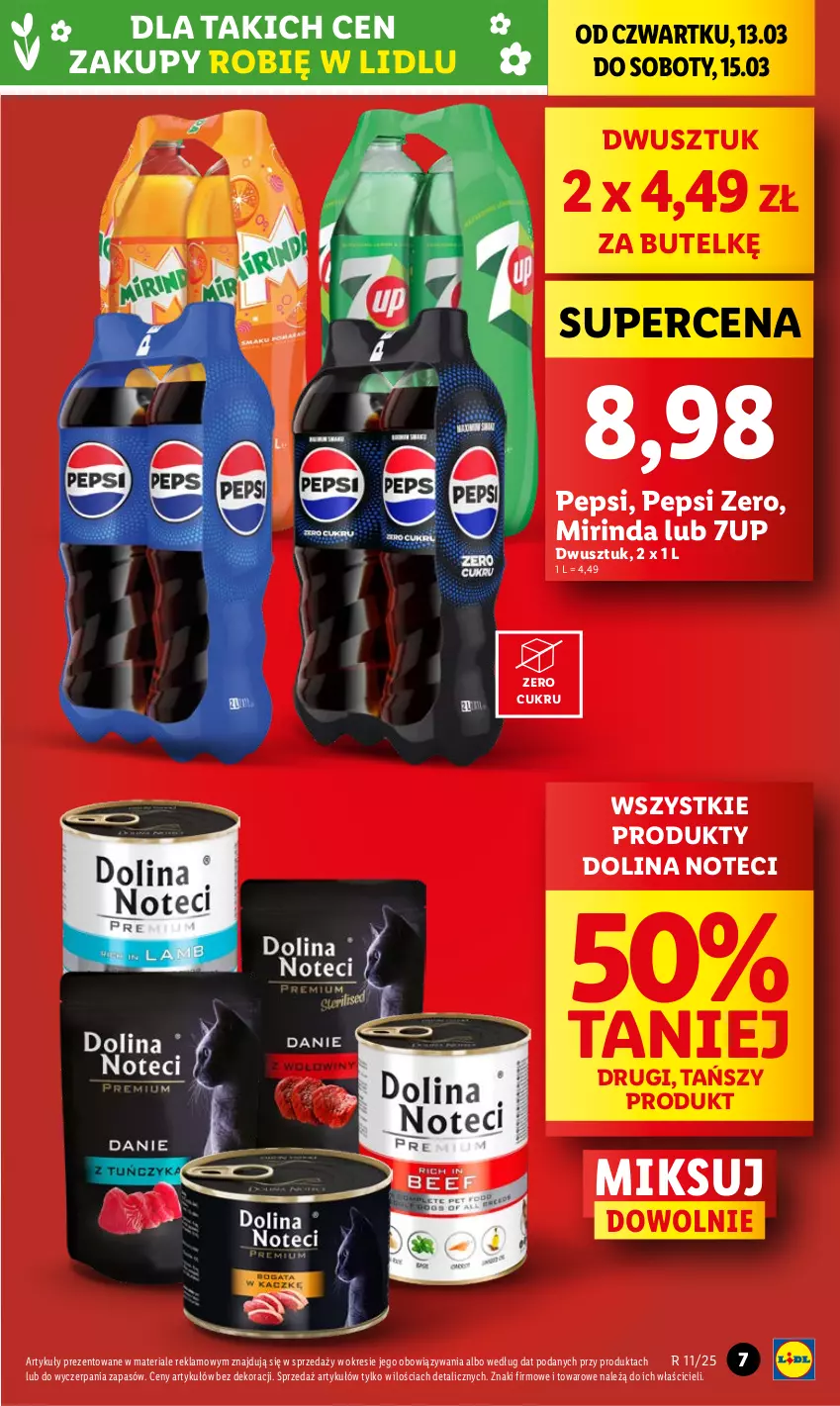 Gazetka promocyjna Lidl - GAZETKA - ważna 13.03 do 15.03.2025 - strona 7 - produkty: 7up, Mirinda, Pepsi