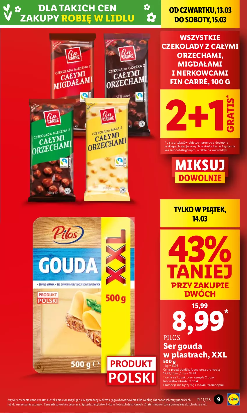 Gazetka promocyjna Lidl - GAZETKA - ważna 13.03 do 15.03.2025 - strona 9 - produkty: Gouda, Gra, Pilos, Ser