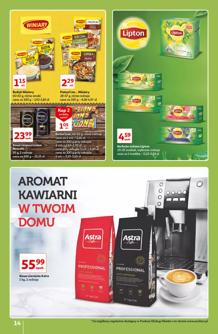 Gazetka promocyjna Auchan - Znane lubiane Marki Hipermarkety - ważna 31.03 do 06.04.2022 - strona 14 - produkty: Budyń, Kawa, Kawa rozpuszczalna, Winiary