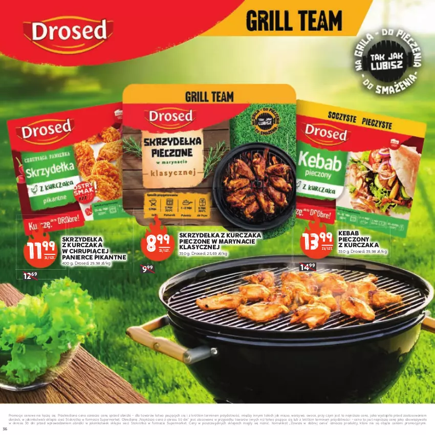 Gazetka promocyjna Stokrotka - Czas na Grill - ważna 29.04 do 14.05.2025 - strona 36 - produkty: Kebab, Kurczak, Mięso, Owoce, Piec, Skrzydełka z kurczaka, Warzywa