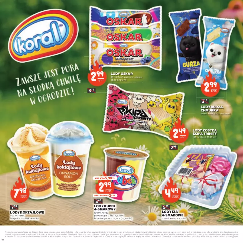 Gazetka promocyjna Stokrotka - Czas na Grill - ważna 29.04 do 14.05.2025 - strona 42 - produkty: Kubek, Lody, Mięso, Owoce, Warzywa