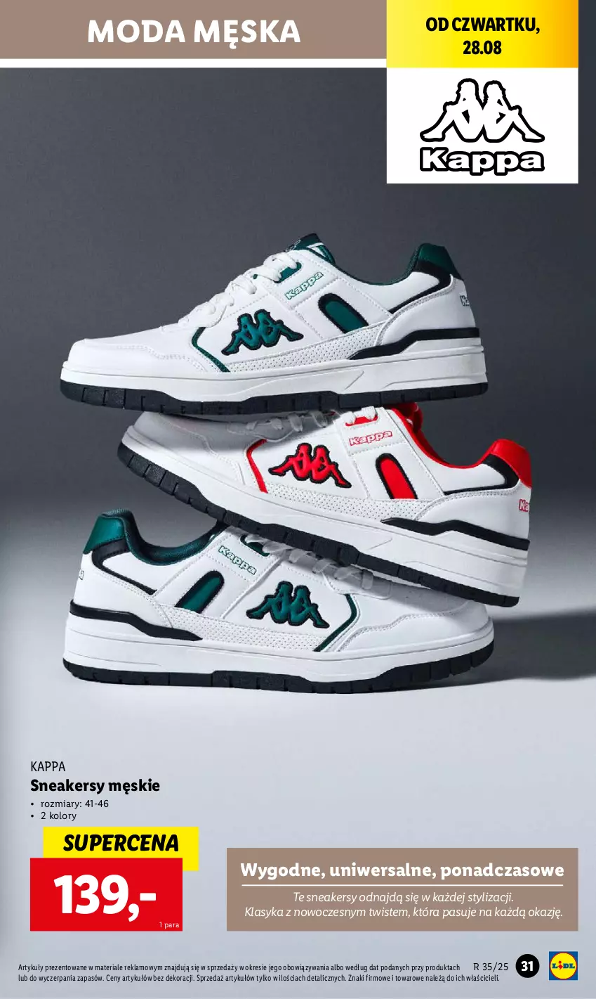 Gazetka promocyjna Lidl - GAZETKA - ważna 25.08 do 30.08.2025 - strona 31 - produkty: Moda, Sneakersy
