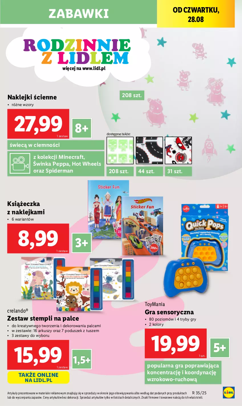 Gazetka promocyjna Lidl - GAZETKA - ważna 25.08 do 30.08.2025 - strona 47 - produkty: Gra, Gry, Hot Wheels, Inka, Klej, Minecraft, Spiderman, Tusz
