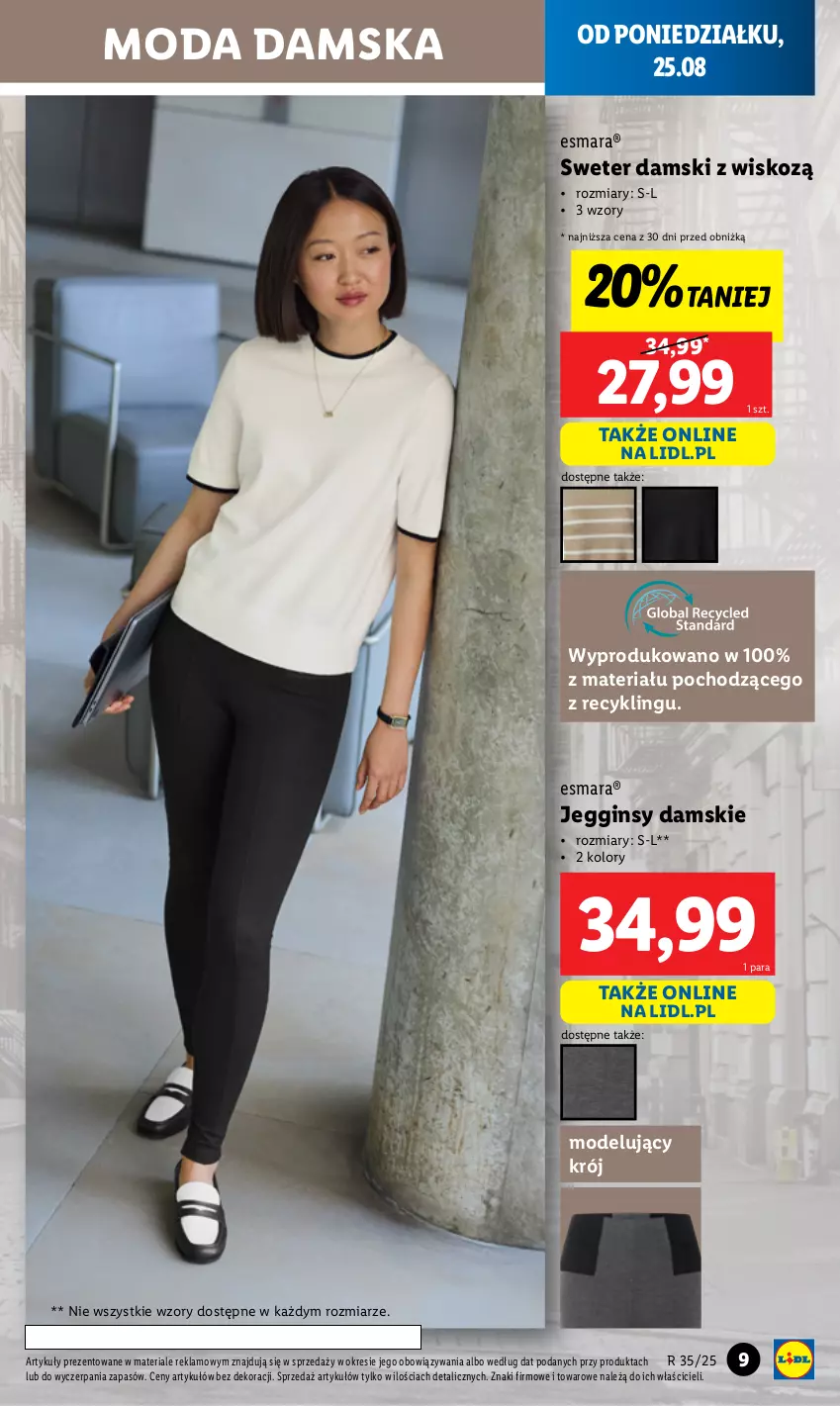Gazetka promocyjna Lidl - GAZETKA - ważna 25.08 do 30.08.2025 - strona 9 - produkty: Gin, Moda, Sweter