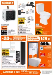 Gazetka promocyjna Obi - Gazetka OBI - Gazetka - ważna od 21.10 do 21.10.2025 - strona 6 - produkty: Piec, Kompakt WC, Bateria umywalkowa, Bateria prysznicowa, Grzejnik, Top, Ser, Zestaw podtynkowy WC, Grzejnik łazienkowy, Biurko, Bateria wannowa, Termowentylator, Bateria, Miska