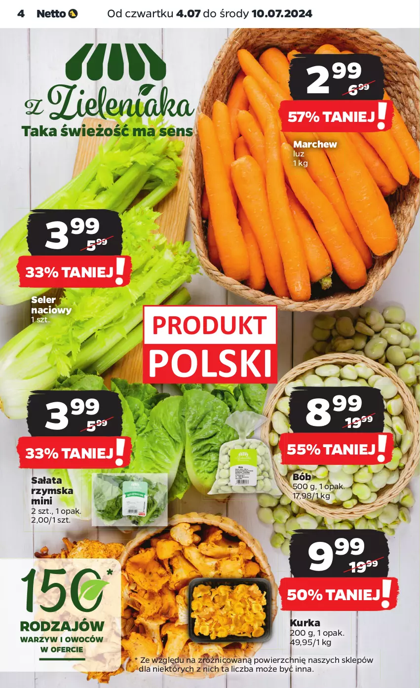 Gazetka promocyjna Netto - Od Czwartku - ważna 04.07 do 10.07.2024 - strona 4 - produkty: Sałat, Seler naciowy