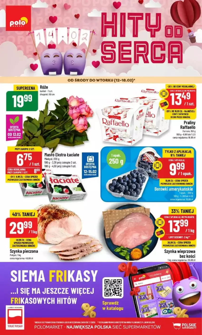 Gazetka promocyjna PoloMarket - ważna 12.02 do 18.02.2025 - strona 1 - produkty: Fa, Gala, Masło, Piec, Szynka, Szynka wieprzowa