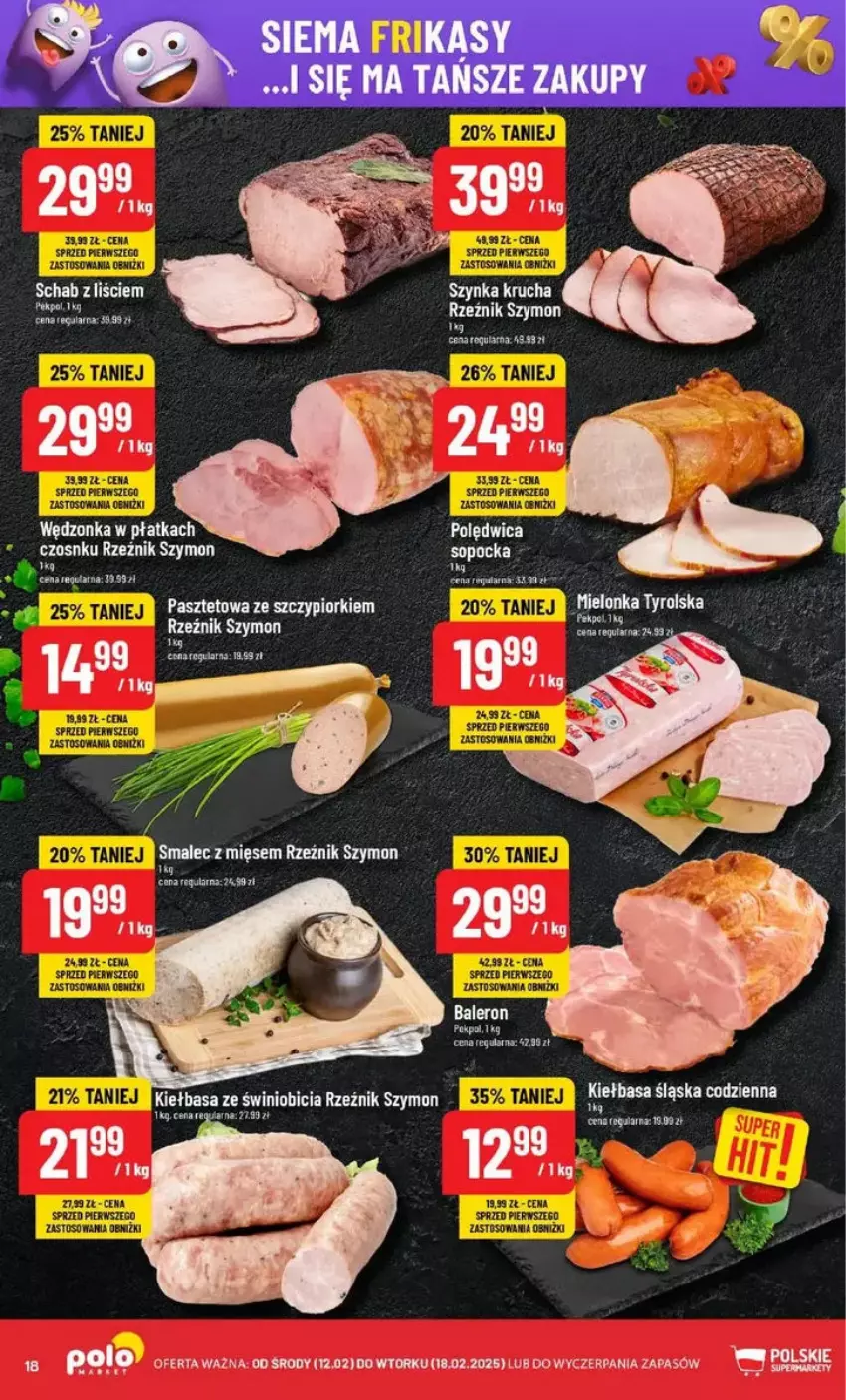 Gazetka promocyjna PoloMarket - ważna 12.02 do 18.02.2025 - strona 10 - produkty: BIC, Fa, Kiełbasa, Pasztet, Polędwica, Smalec, Stek