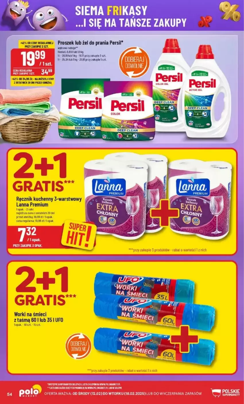 Gazetka promocyjna PoloMarket - ważna 12.02 do 18.02.2025 - strona 50 - produkty: Persil, Ręcznik, Ręcznik kuchenny, Worki na śmiec, Worki na śmieci