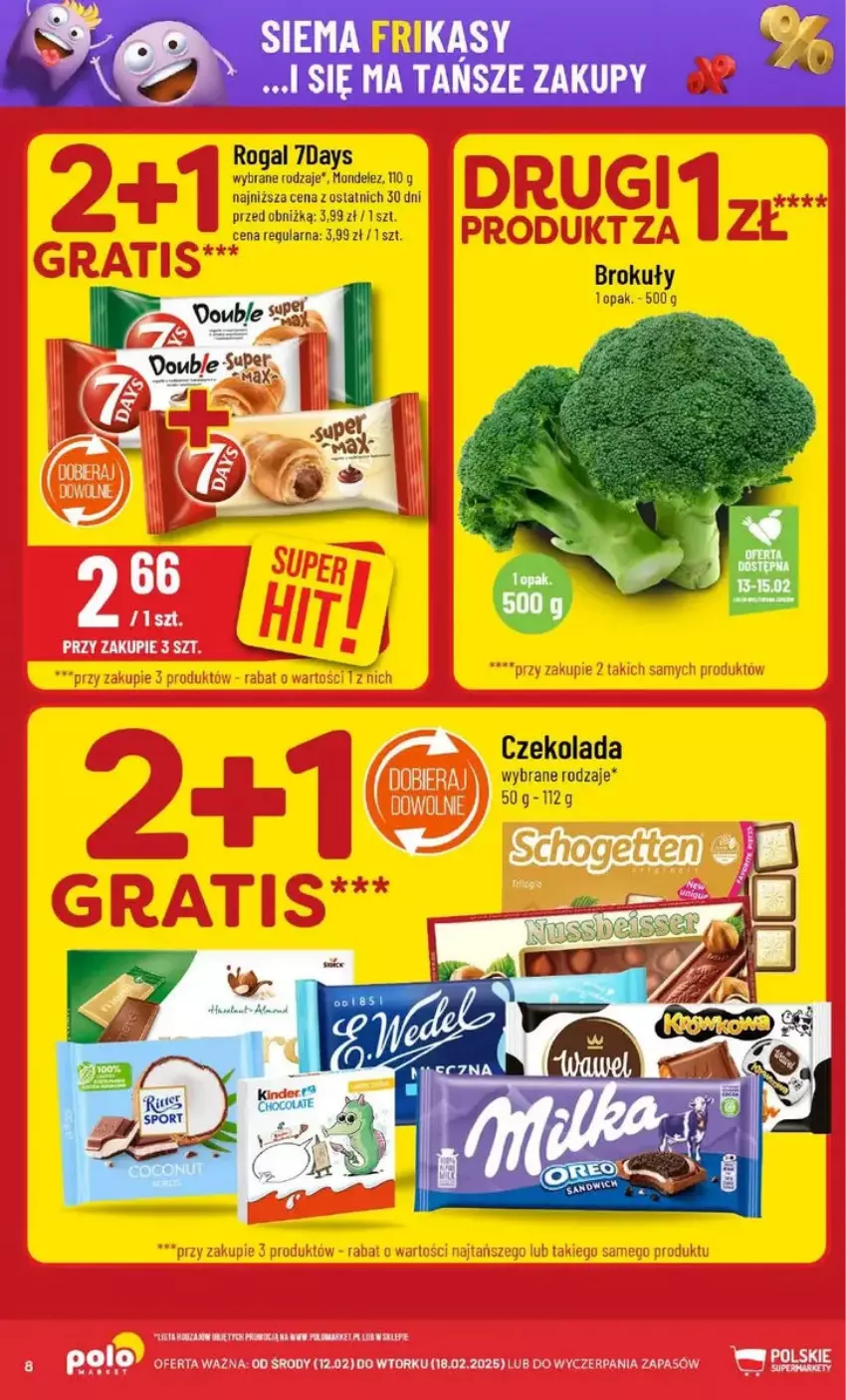 Gazetka promocyjna PoloMarket - ważna 12.02 do 18.02.2025 - strona 55 - produkty: Brokuły, Czekolada, Fa, Rogal