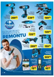 Gazetka promocyjna Carrefour - Gazetka Wiosna w ogródku - Gazetka - ważna od 11.03 do 11.03.2023 - strona 10 - produkty: Wiertarka, Szlifierka kątowa, Tarka, Wkręt, Wkrętarka, Szlifierka, Akumulator