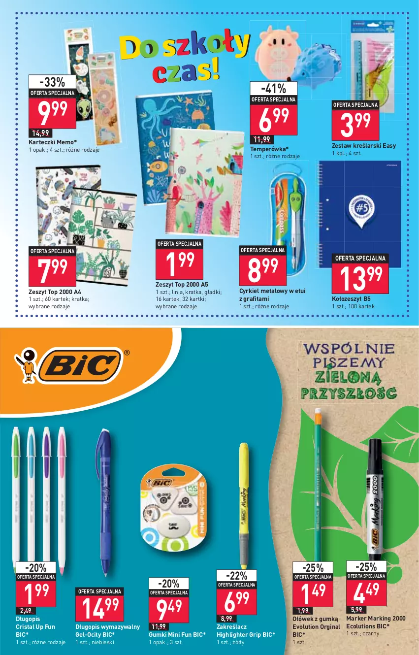 Gazetka promocyjna Stokrotka - Supermarket - ważna 25.08 do 31.08.2022 - strona 19 - produkty: BIC, Długopis, Gin, Gra, Marker, Top