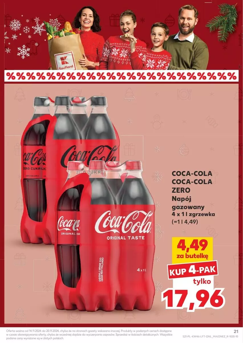 Gazetka promocyjna Kaufland - ważna 14.11 do 20.11.2024 - strona 14 - produkty: Coca-Cola, Napój, Napój gazowany